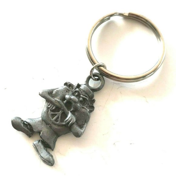 Vintage Taz Tasmanian Devil Peace Keychai Keyring Looney Toons Warner Brothers - Picture 6 of 9